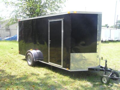 Quality Cargo 6x14 SA Trailer - Black, Ramp, Side Door, Extra Height - Image 13