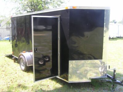 Quality Cargo 6x14 SA Trailer - Black, Ramp, Side Door, Extra Height - Image 12