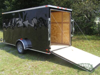 Quality Cargo 6x14 SA Trailer - Black, Ramp, Side Door, Extra Height - Image 4