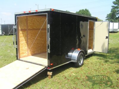 Quality Cargo 6x14 SA Trailer - Black, Ramp, Side Door, Extra Height - Image 8