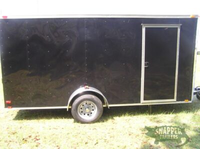 Quality Cargo 6x14 SA Trailer - Black, Ramp, Side Door, Extra Height