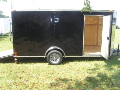 Quality Cargo 6x14 SA Trailer - Black, Ramp, Side Door, Extra Height - Image 10