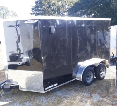 Freedom Trailers 7x12 TA Trailer - Black, Ramp, Side Door, Extra Height - Image 2