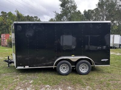 Freedom Trailers 7x14 TA Trailer - Black, Ramp, Side Door, Extra Height - Image 3