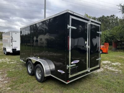 Freedom Trailers 7x14 TA Trailer - Black, Ramp, Side Door, Extra Height - Image 4