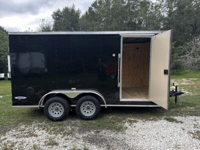 Freedom Trailers 7x14 TA Trailer - Black, Ramp, Side Door, Extra Height - Image 8