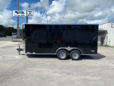 Freedom Trailers 7x16 TA Trailer - Black, Ramp, Side Door, Extra Height - Image 3