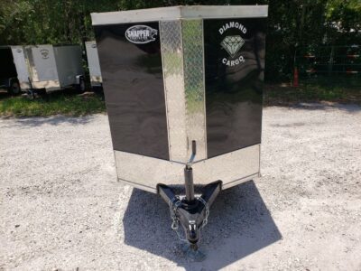 Diamond Cargo 4x6 SA Trailer - Black, Rear Single Door - Image 14