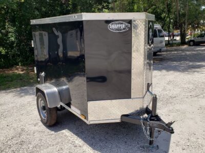 Diamond Cargo 4x6 SA Trailer - Black, Rear Single Door - Image 15