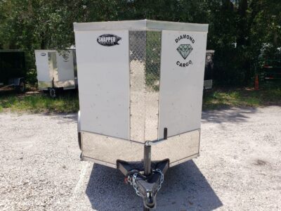 Diamond Cargo 4x6 SA Trailer - White, Rear Single Door - Image 17