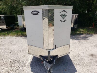 Diamond Cargo 4x6 SA Trailer - White, Rear Single Door - Image 15