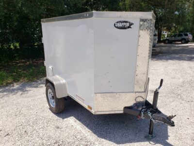 Diamond Cargo 4x6 SA Trailer - White, Rear Single Door - Image 16