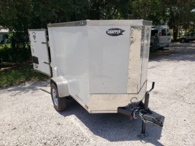 Diamond Cargo 4x6 SA Trailer - White, Rear Single Door - Image 14