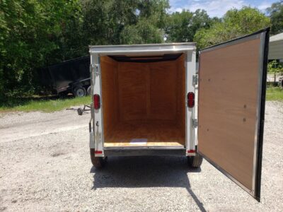 Diamond Cargo 4x6 SA Trailer - White, Rear Single Door - Image 8