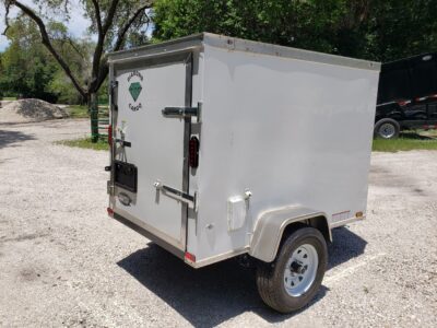 Diamond Cargo 4x6 SA Trailer - White, Rear Single Door - Image 11