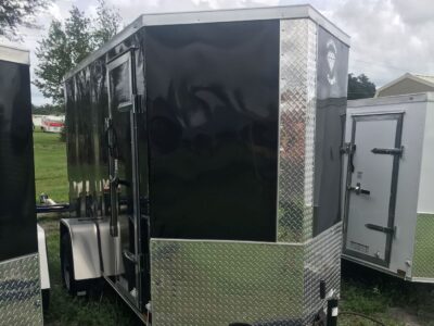 Diamond Cargo 5x10 SA Trailer - Black, Ramp, Side Door, Extra Height, Window - Image 2