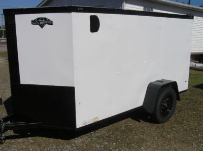 Diamond Cargo 5x10 SA Trailer - White, Ramp, Side Door, Blackout - Image 2