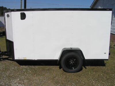 Diamond Cargo 5x10 SA Trailer - White, Ramp, Side Door, Blackout - Image 3