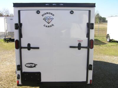 Diamond Cargo 5x10 SA Trailer - White, Ramp, Side Door, Blackout - Image 7