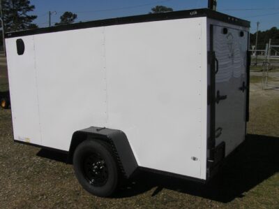 Diamond Cargo 5x10 SA Trailer - White, Ramp, Side Door, Blackout - Image 5