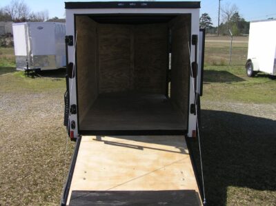 Diamond Cargo 5x10 SA Trailer - White, Ramp, Side Door, Blackout - Image 6