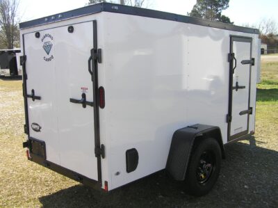 Diamond Cargo 5x10 SA Trailer - White, Ramp, Side Door, Blackout - Image 9