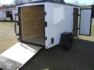 Diamond Cargo 5x10 SA Trailer - White, Ramp, Side Door, Blackout - Image 8