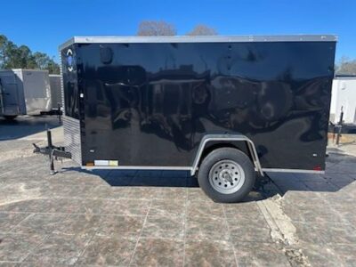 Diamond Cargo 5x12 SA Trailer - Black, Ramp, Side Door - Image 3