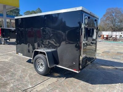 Diamond Cargo 5x12 SA Trailer - Black, Ramp, Side Door - Image 4