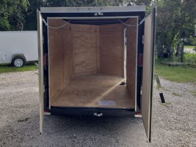 Diamond Cargo 5x8 SA Trailer - Black, Double Doors, Side Door - Image 7