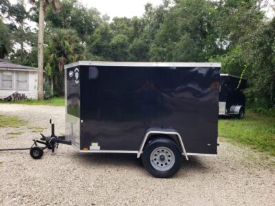 Diamond Cargo 5x8 SA Trailer - Black, Barn Doors - Image 3