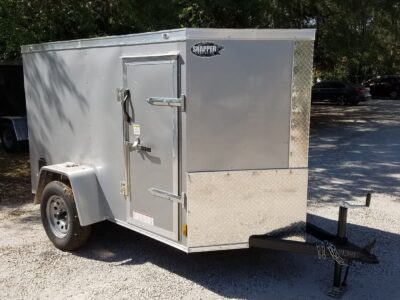 Diamond Cargo 5x8 SA Trailer - Silver Frost, Ramp, Side Door, Side Vents - Image 13