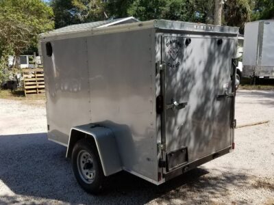 Diamond Cargo 5x8 SA Trailer - Silver Frost, Ramp, Side Door, Side Vents - Image 4