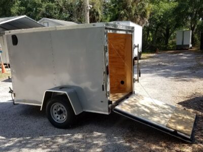 Diamond Cargo 5x8 SA Trailer - Silver Frost, Ramp, Side Door, Side Vents - Image 3