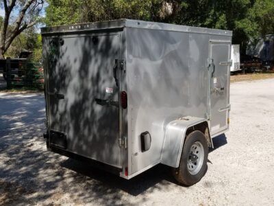 Diamond Cargo 5x8 SA Trailer - Silver Frost, Ramp, Side Door, Side Vents - Image 8