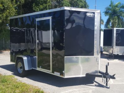 Diamond Cargo 6x10 SA Trailer - Black, Barn Doors, Side Door, Extra Height - Image 12