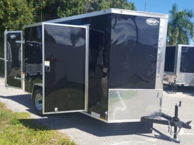 Diamond Cargo 6x10 SA Trailer - Black, Barn Doors, Side Door, Extra Height - Image 11