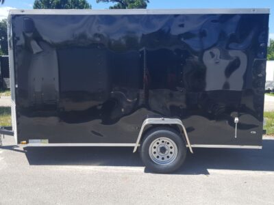 Diamond Cargo 6x10 SA Trailer - Black, Barn Doors, Side Door, Extra Height - Image 3