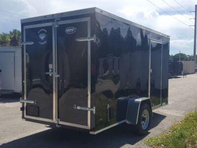 Diamond Cargo 6x10 SA Trailer - Black, Barn Doors, Side Door, Extra Height - Image 8