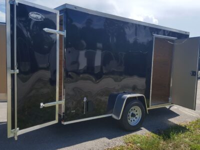 Diamond Cargo 6x10 SA Trailer - Black, Barn Doors, Side Door, Extra Height - Image 7