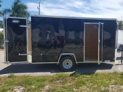 Diamond Cargo 6x10 SA Trailer - Black, Barn Doors, Side Door, Extra Height - Image 9