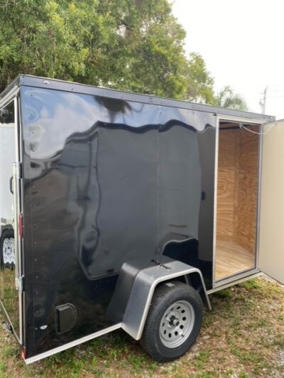 Diamond Cargo 6x10 SA Trailer - Black, Ramp, Side Door, Extra Height - Image 4