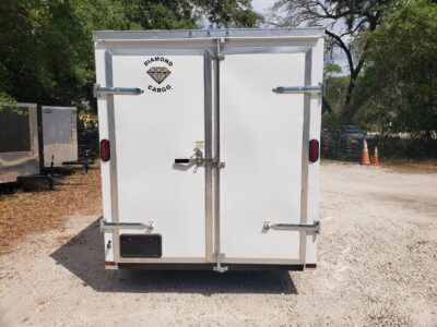 Diamond Cargo 6x12 SA Trailer - White, Barn Doors, Side Door, Extra Height, Insulated - Image 11