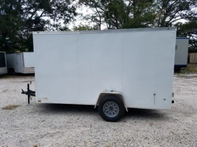 Diamond Cargo 6x12 SA Trailer - White, Barn Doors, Side Door, Extra Height - Image 5