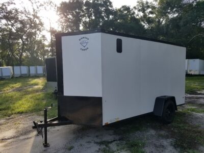 Diamond Cargo 6x12 SA Trailer - White, Ramp, Side Door, Extra Height, Blackout - Image 3