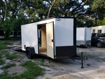 Diamond Cargo 6x12 SA Trailer - White, Ramp, Side Door, Extra Height, Blackout - Image 12