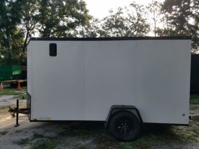 Diamond Cargo 6x12 SA Trailer - White, Ramp, Side Door, Extra Height, Blackout - Image 5