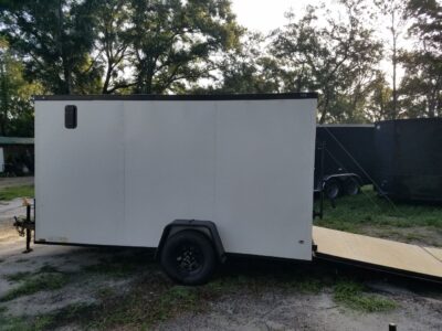 Diamond Cargo 6x12 SA Trailer - White, Ramp, Side Door, Extra Height, Blackout - Image 4