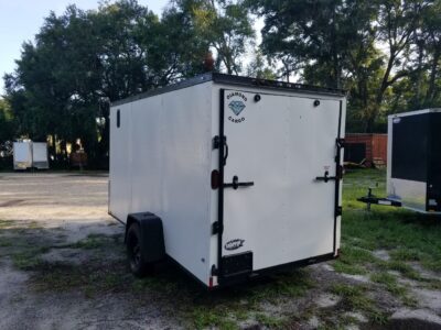 Diamond Cargo 6x12 SA Trailer - White, Ramp, Side Door, Extra Height, Blackout - Image 7