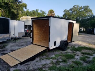 Diamond Cargo 6x12 SA Trailer - White, Ramp, Side Door, Extra Height, Blackout - Image 10